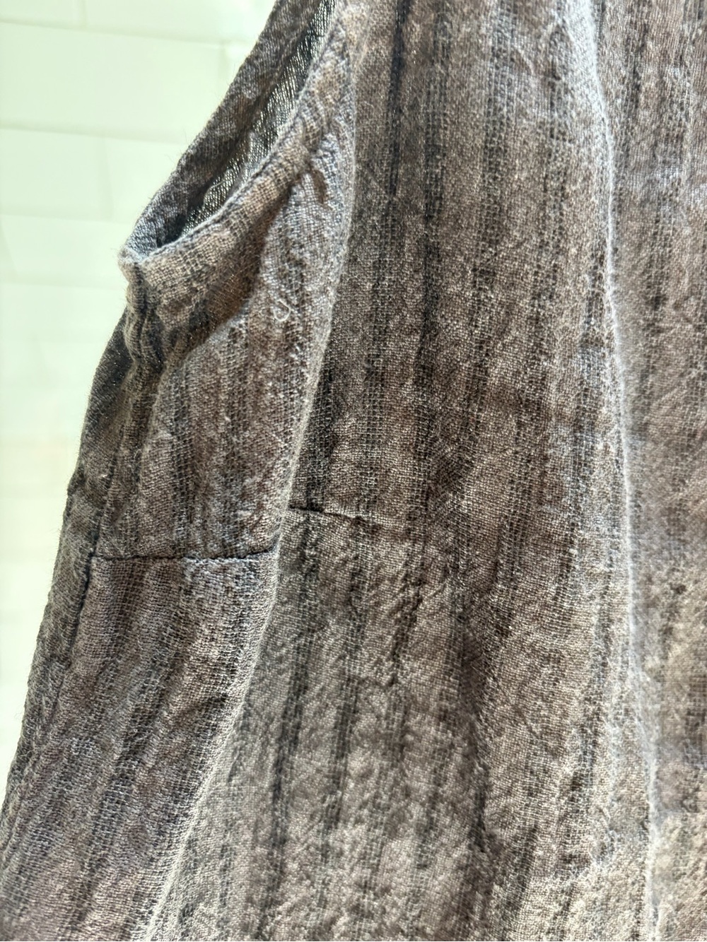 esby Textured Button-Front Tank Top in Charcoal Black - Picture 7 of 8